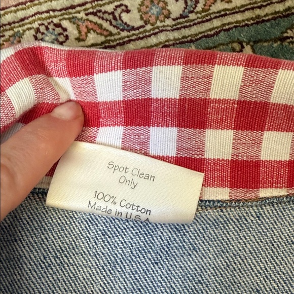 Floral Denim Vest with Hardware Accents - Picture 3 of 7